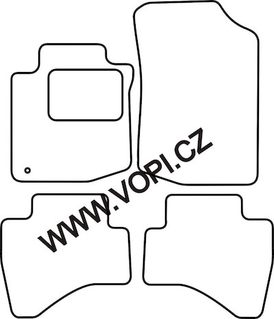 Textil-Autoteppiche Toyota Aygo 07/2005 - 2010 Autofit (4759)